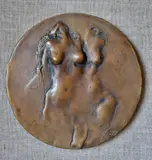 Jack Coughlin, Beach Figure, Bronze Bas-Relief