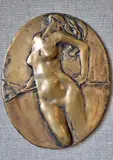 Jack Coughlin, Figure Turning, Bronze Bas-Relief