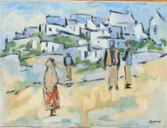 West Of Ireland Shawlie by Desmond Carrick, Oil on canvas, sold May 2020