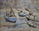 Desmond Carrick, Low Tide, Roundstone Harbour, c.1950 Watercolour