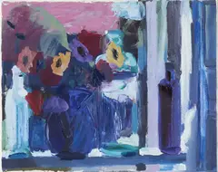 Bottles Against Window by Brian Ballard, Oil on canvas, sold May 2020