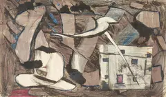 Landscape by Gerard Dillon, Mixed media, sold May 2020