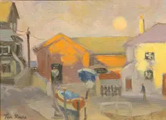 Tom Roche, Boat House, Oil on board