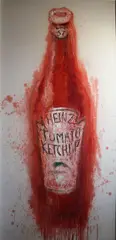 Neil Shawcross, Ketchup Bottle, Oil on canvas