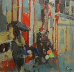 Patsy Farr, Dingle St. St Patrick's Day, Oil on canvas