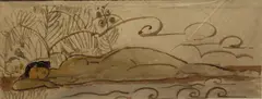 Lady Reclining/Nude Study by Mainie Jellett, Watercolour on paper, sold Jun 2020