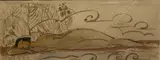 Mainie Jellett, Lady Reclining/Nude Study, Watercolour on paper