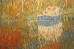 Desmond Carrick, Autumn Sun On The Grand Canal, Oil on board