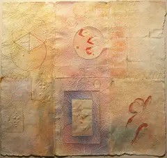Vivienne Bogan, Abstract With James Joyce, Mixed media
