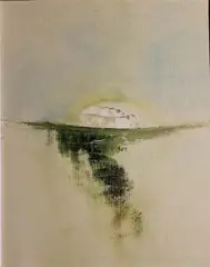 Gerald Davis, White Horizon, Oil on board