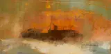 Exodus by Hughie O'Donoghue, Oil and photo on wood, sold Jul 2020
