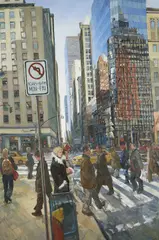 Hector McDonnell, Somewhere Near Grand Central Station, Oil on canvas