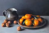 Mark O'Neill, Still Life With Fruit And Walnut, Oil on board