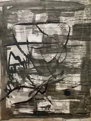 Prabhakar Barwe, Untitled, Watercolour & Ink on Paper