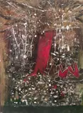 Rekha Rao, (Festive Lights) Under the Banyan Tree, Acrylic on Paper