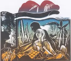 Jayakumar G Reddy, The Mystery Of Nature, Hand coloured etching