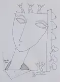S. G. Vasudev, Untitled, Pen on paper