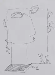S. G. Vasudev, Untitled, Pen on paper