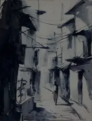 Sukanta Das, Untitled, Watercolour & pen on paper