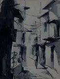 Sukanta Das, Untitled, Watercolour & pen on paper
