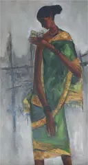 B. Prabha, Untitled, Oil on canvas