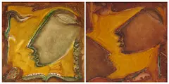 S. G. Vasudev, Theatre of Life (1 & 2), Oil on Canvas