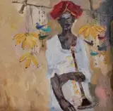 J. M. S. Mani, Untitled (Badami Man), Oil on canvas