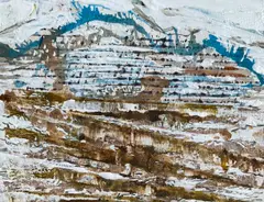 Jayashree Chakravarty, Untitled (Hillscape), Acrylic on paper