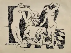 Rabin Mondal, Untitled, Ink on Paper