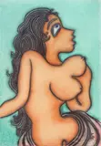 Prokash Karmakar, Nude, Mixed-Media on Paper