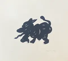 Jeram Patel, Untitled, Lino Print on Paper, numbered 3/15 lower left