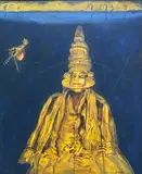 Aditya Basak, Kathakali, Mixed-Media on Canvas