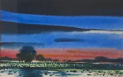 Paresh Maity, Untitled (Landscape), Watercolour on paper