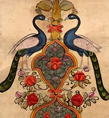Queen Trishla's Dreams, Jain Narrative Scroll / Miniature Painting, Rajasthan