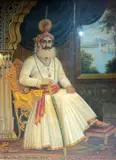 Khan Shid Ali, Portrait Of A Ruler Of Mewar, Oil on canvas