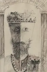 Ajit Dubey, Untitled (Portrait of a King)