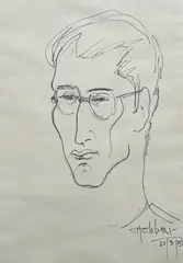 K. K. Hebbar, Self Portrait