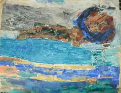 Ram Kumar, Untitled (Landscape), Acrylic on paper