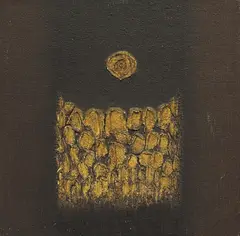 Sohan Qadri, Invocation, Oil and mixed media on canvas (high impasto)