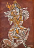 Baren Basu, Untitled (Durga), Watercolour on paper