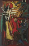 Dhiraj Choudhury, Untitled (Durga), Oil on canvas