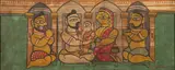 Jamini Roy, Untitled (Shiva, Parvati & Ganesha), Tempera on board
