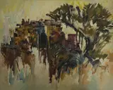 Gokuldas Sadanand Shenoy, Untitled (Vegetal Vista), Acrylic on canvas