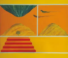 Jagdish Swaminathan, Untitled (Bird & Mountain Series), Oil on canvas