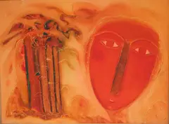 S. G. Vasudev, Untitled (He & She Series), Oil on canvas