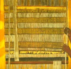 Rekha Rao, Nelly's Weave, Oil and acrylic on canvas