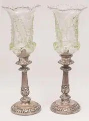Pair Of Candle Stands, Untitled, Dimension: 22 in