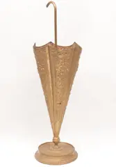 Bronze Umbrella Stand, In Louis Xvi style, gold gilted, Dimension: 36.5 in