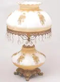 Table Lamp, Edwardian Era, White Glass