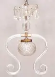 Ceiling Lamp, Finely cut glass, Dimension: 27 in